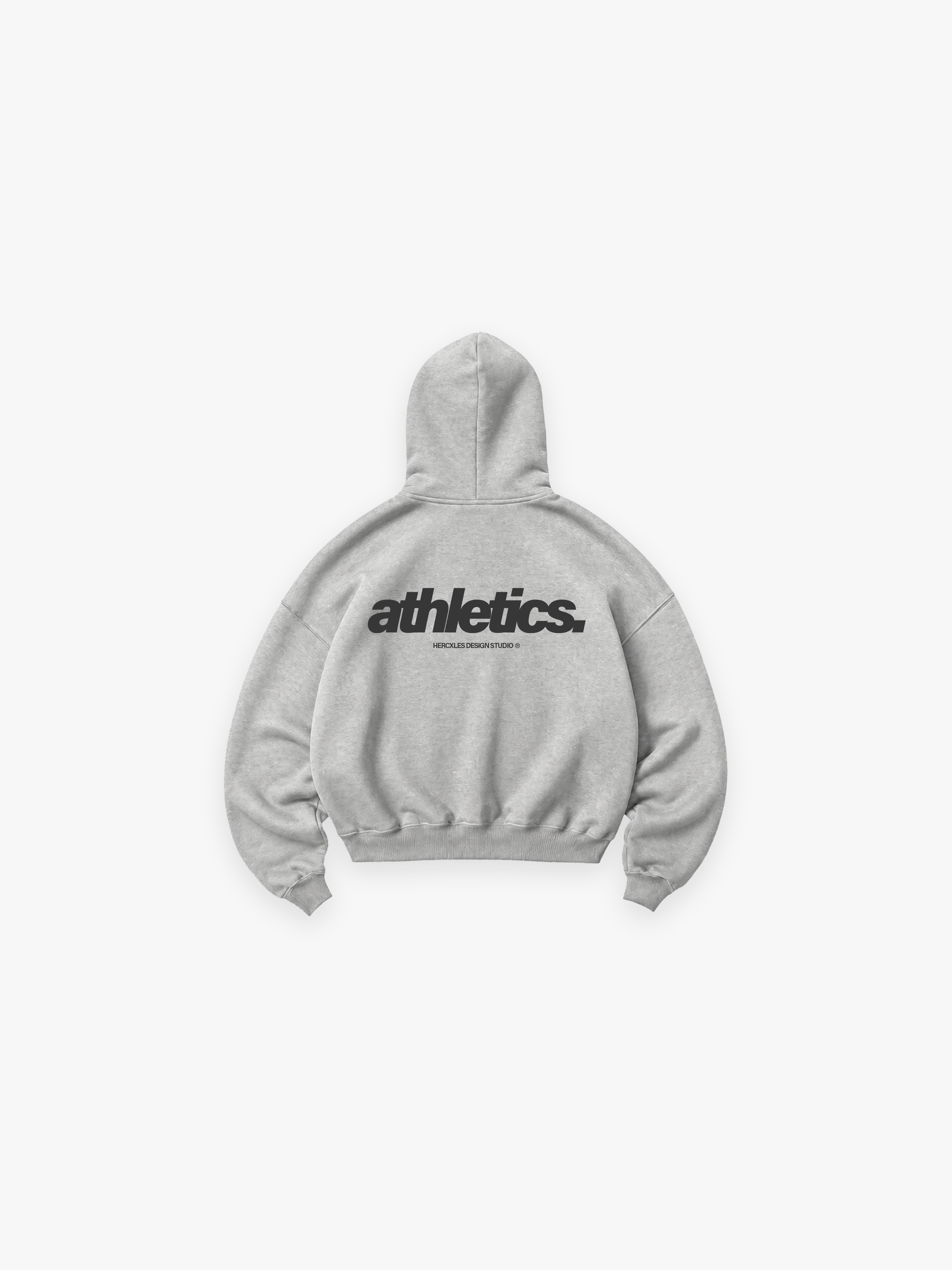 Athletics Zip Hoodie - Grey flat lay back